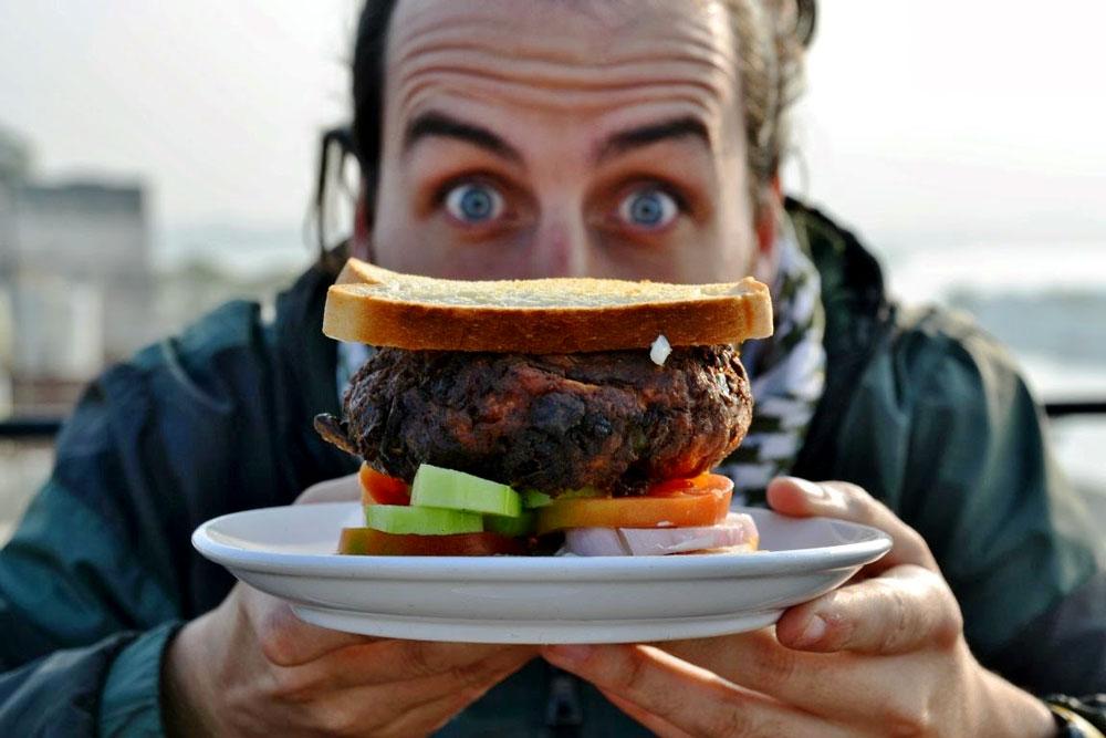 cosa mangiare in India hamburger vegetariano