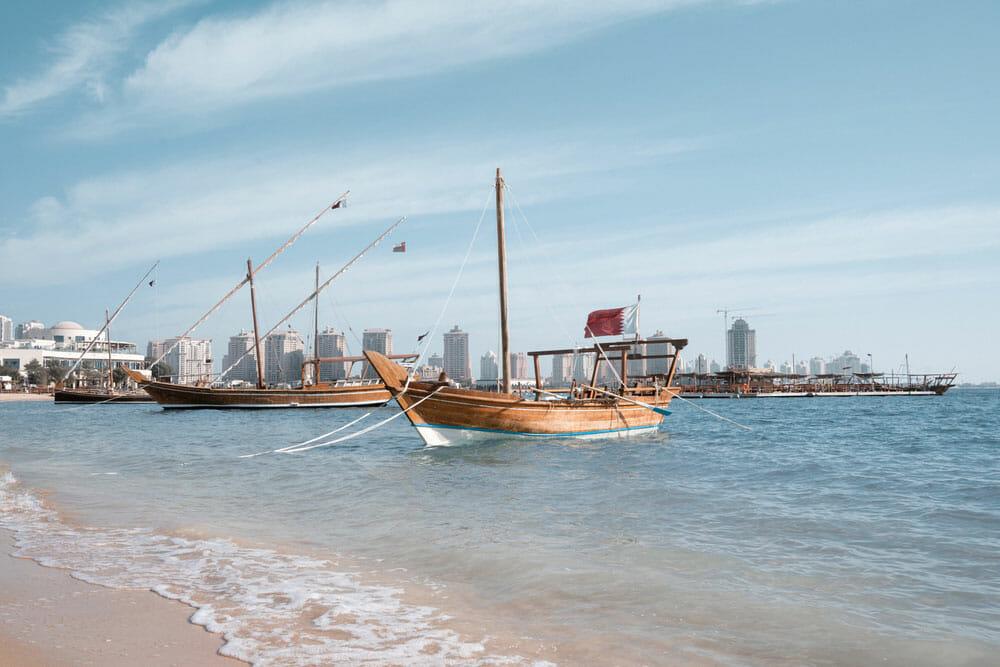 Dhow tradizionale barca del Qatar