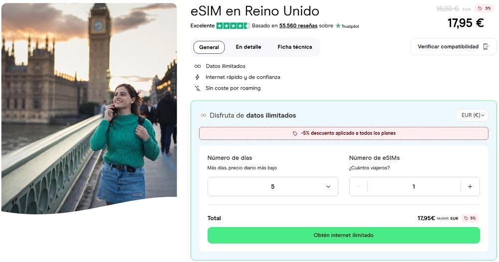 migliore eSIM per il Regno Unito
