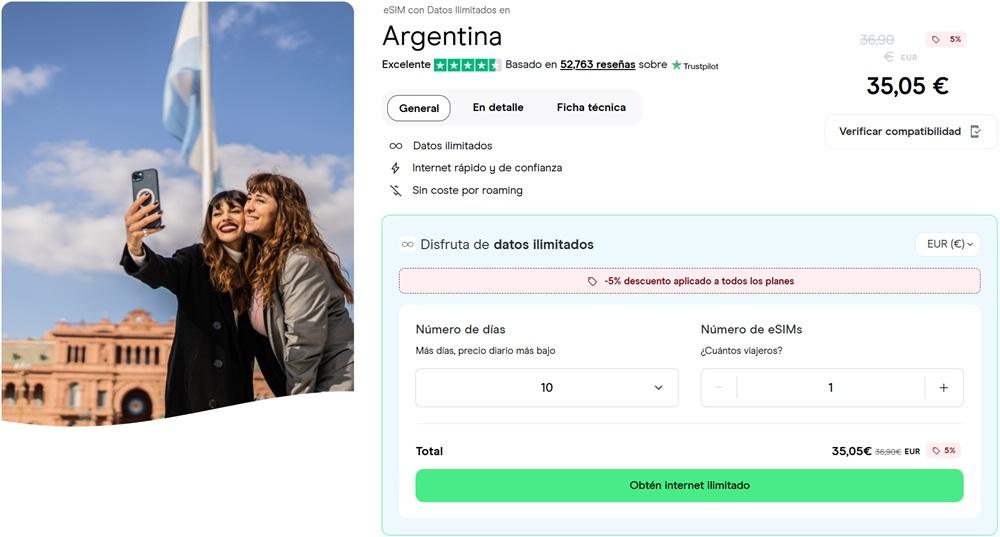migliore scheda eSIM Argentina