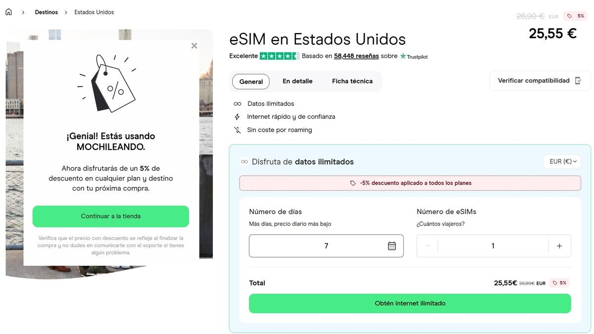 sconto eSIM Holafly