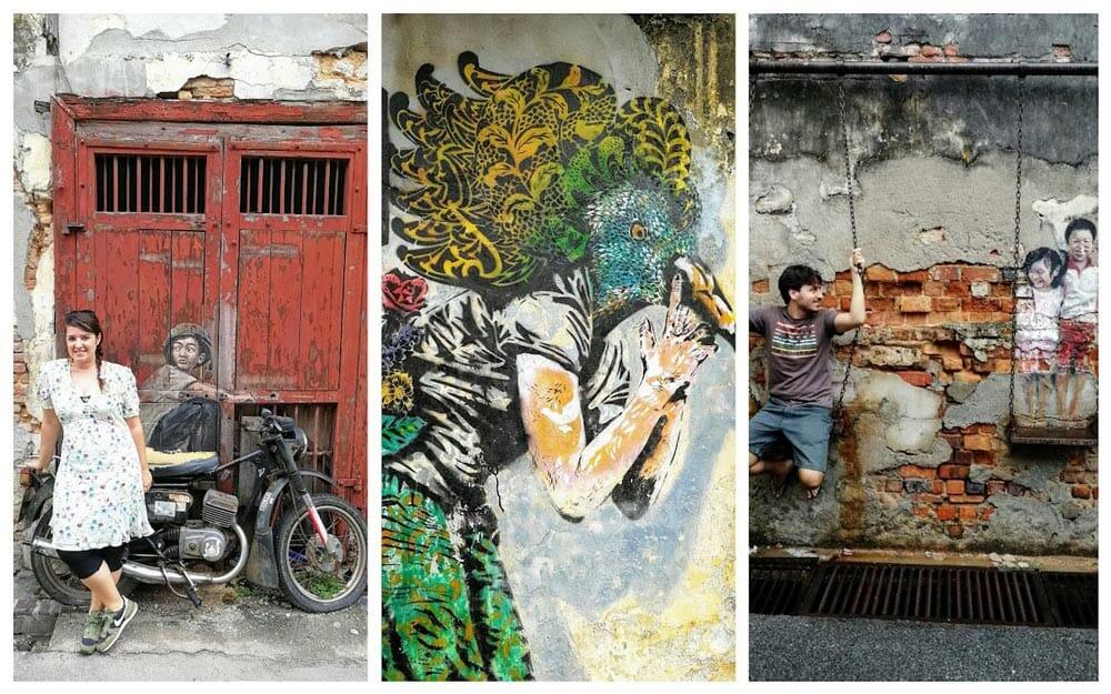 collage con murales di Georgetown