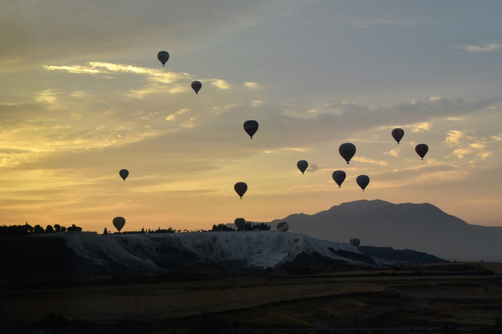 Volo in mongolfiera a Pamukkale