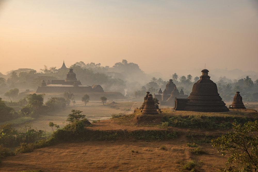 templi Mrauk U Myanmar