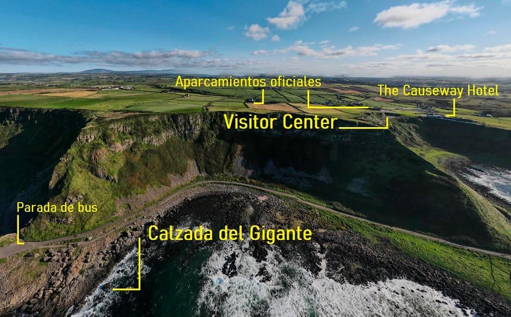 mappa Calzada del Gigante