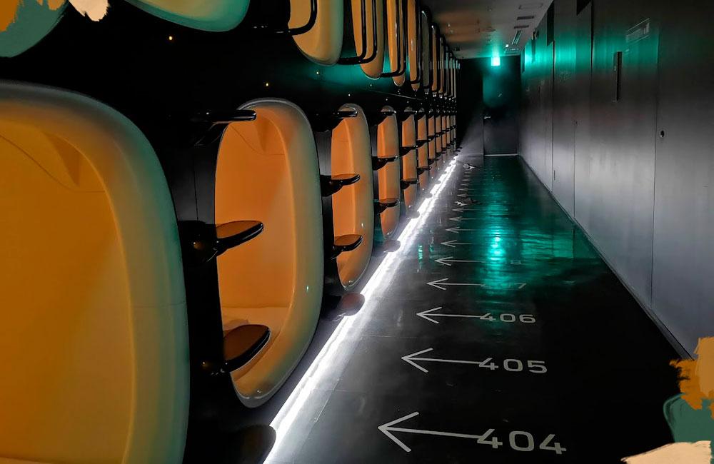 camera dell'hotel capsule