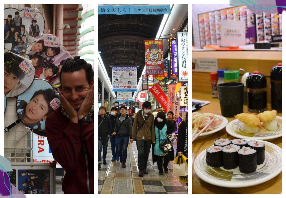 corso pedonale nel centro di Osaka