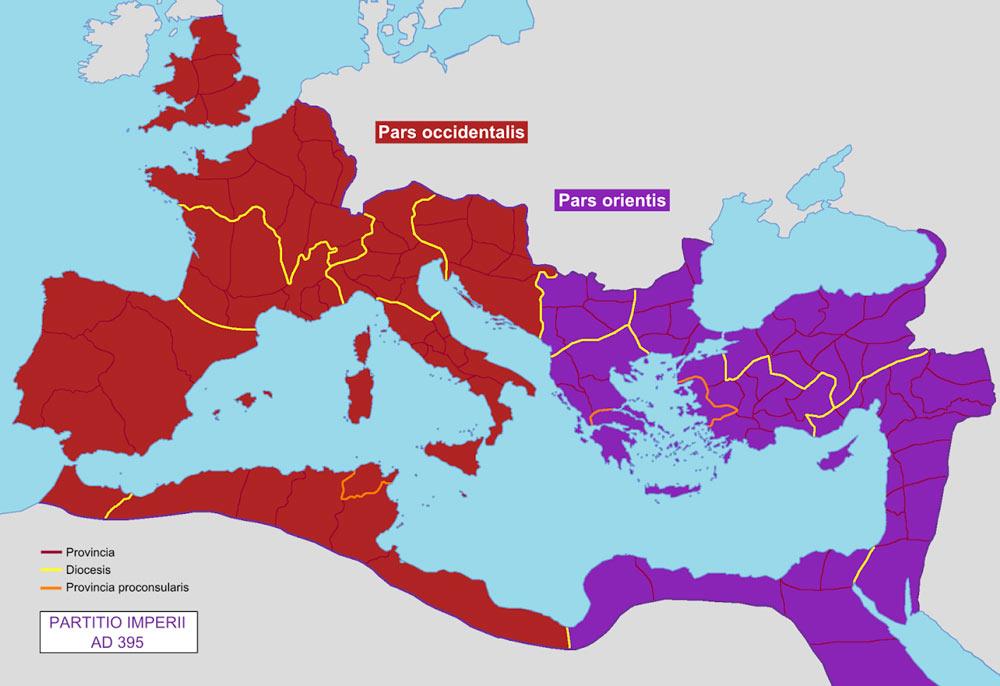Partizione dell'Impero Romano nel 395