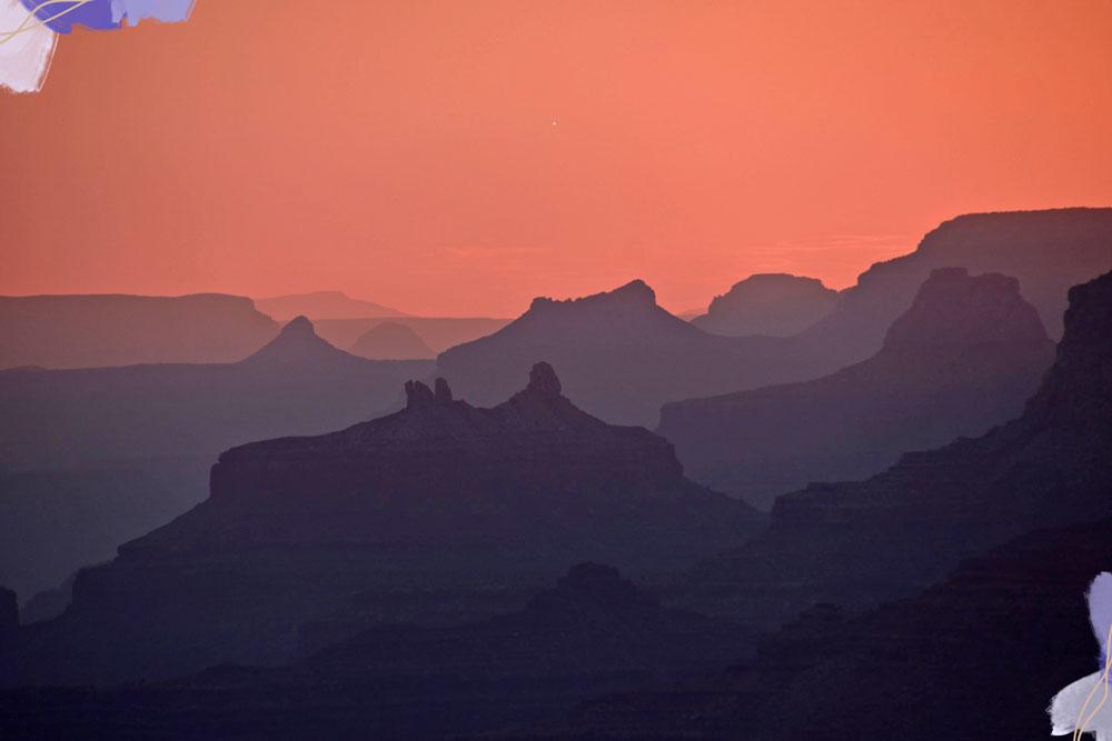 tramonto al grand canyon