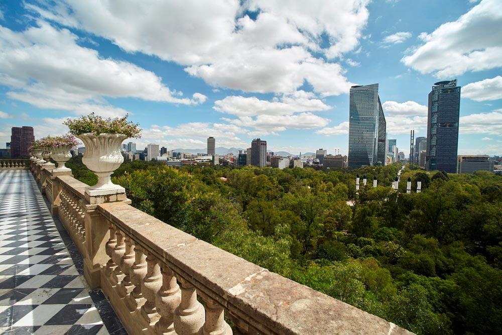 vista di CDMX dal Bosque de Chapultepec
