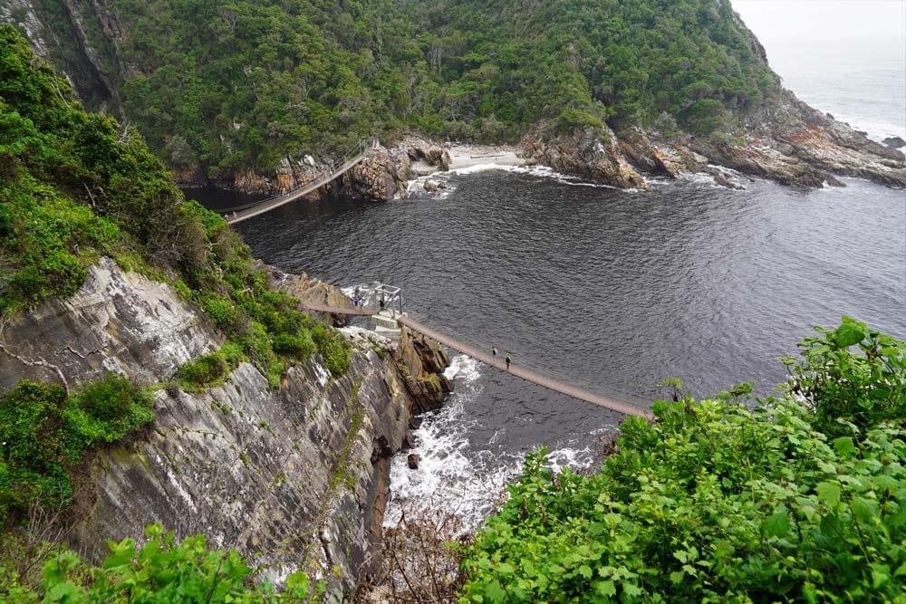 ponte sospeso sullo Storms River Tsitsikamma