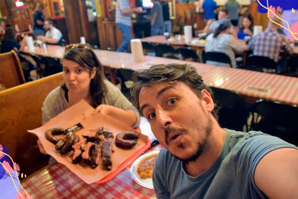 mangiare al Black's BBQ