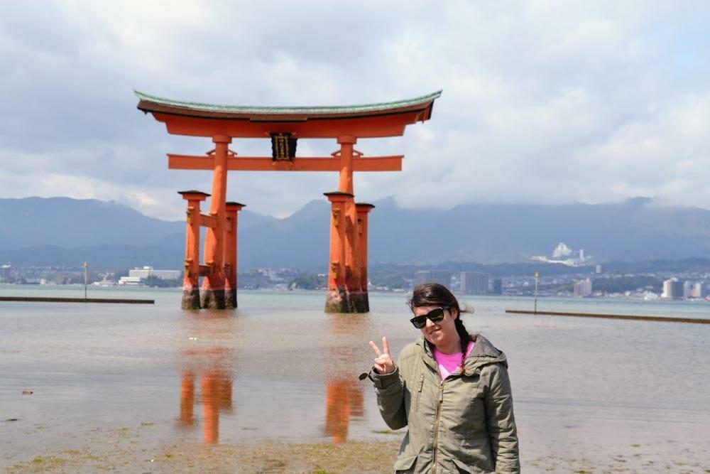 tori dell'isola di miyajima, vicino a hiroshima