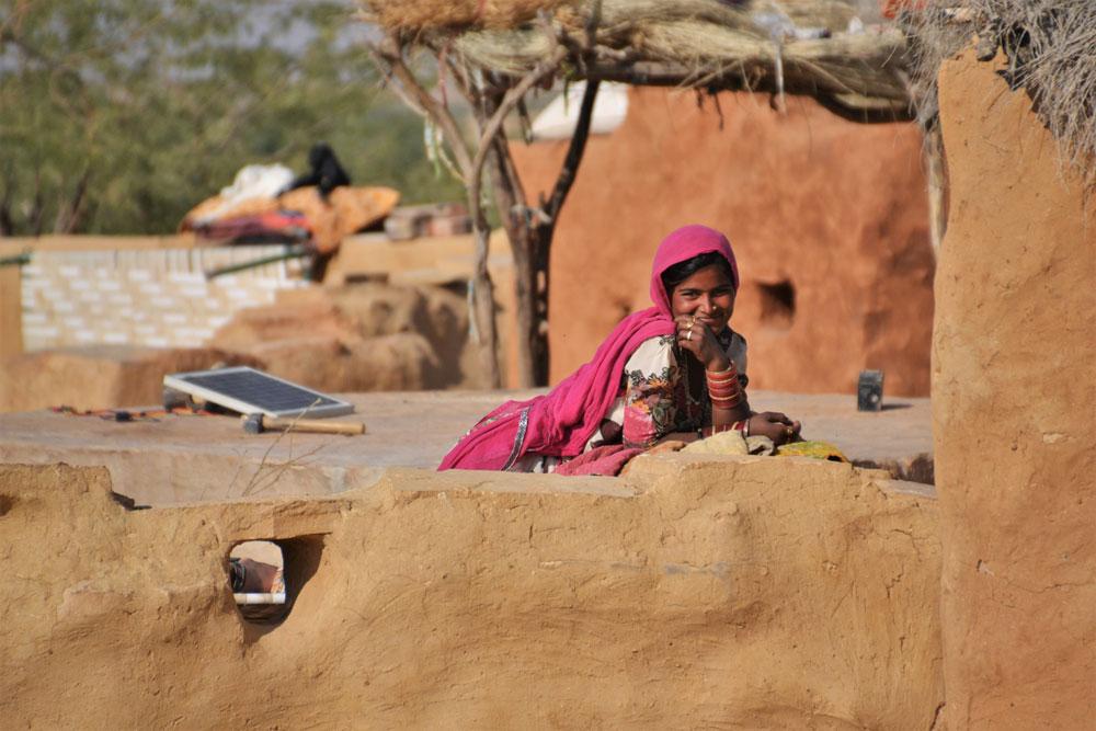 villaggio nomade deserto Thar India