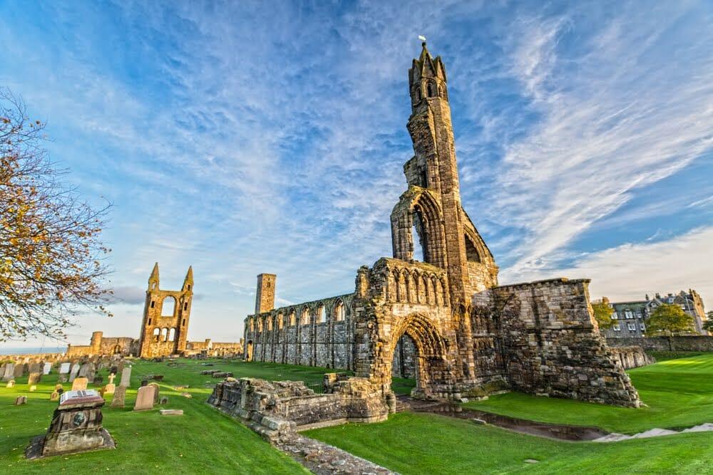 rovine della Cattedrale di St Andrews in Scozia