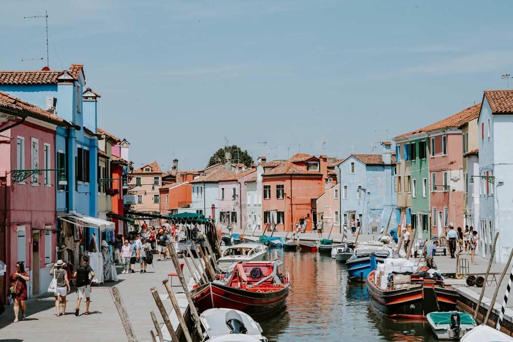 Case colorate a Burano Venezia
