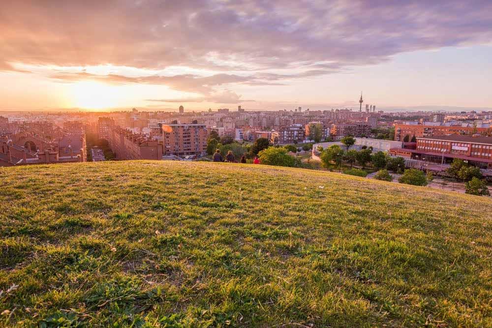 Tramonto al Parco delle 7 tette Madrid
