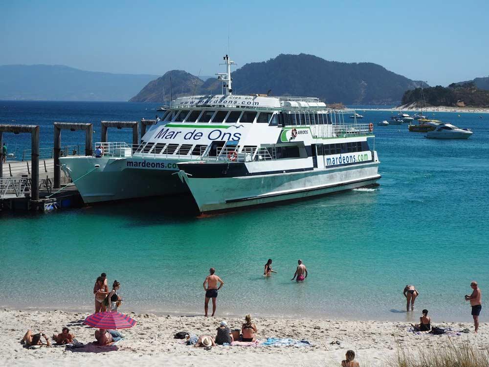 traghetto per arrivare alle Isole Cíes