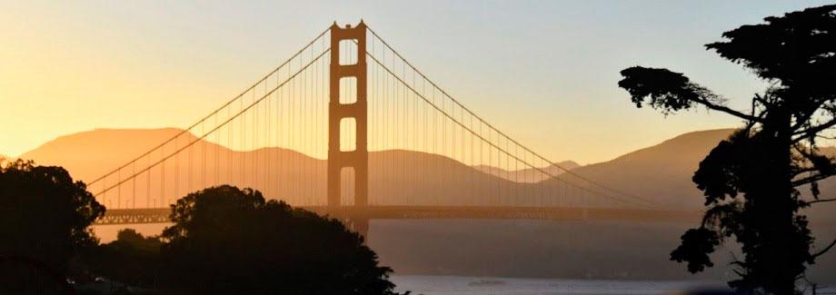 golden gate al tramonto