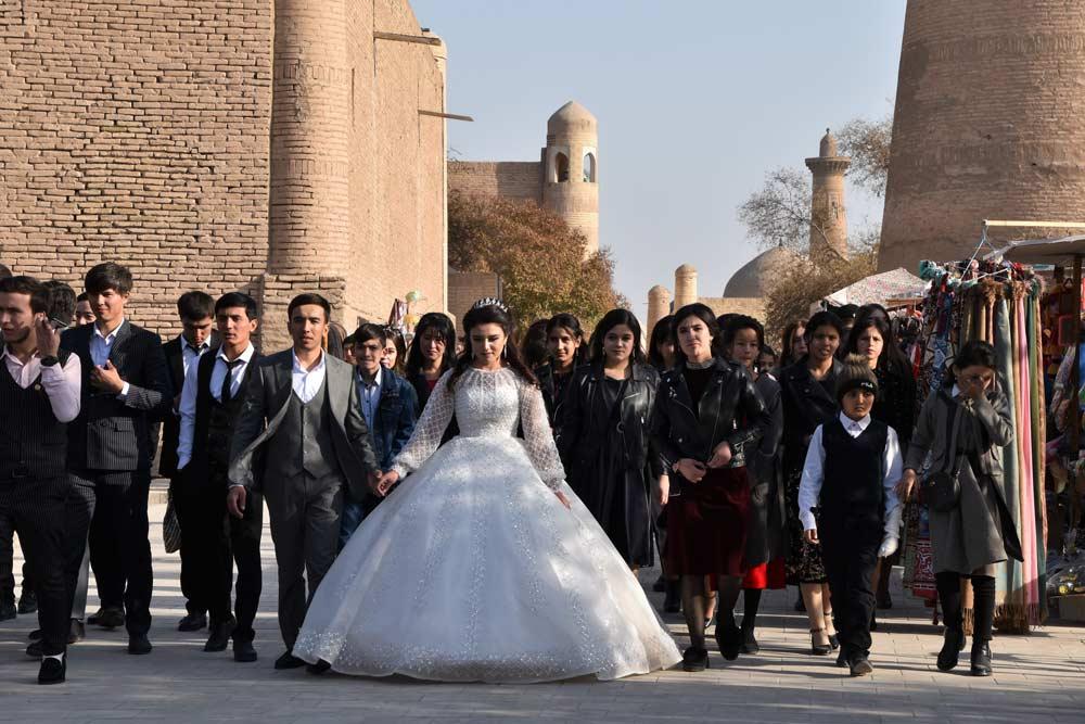 celebrazione di matrimonio a Jiva Uzbekistan