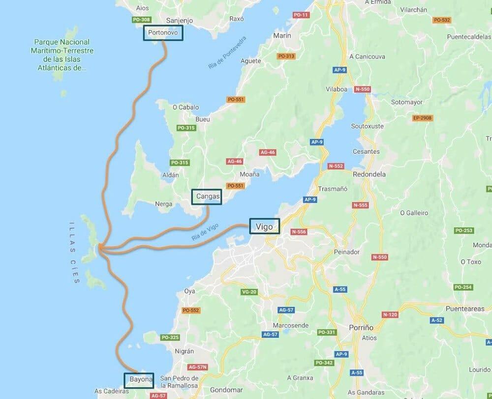 Come arrivare alle isole Cíes