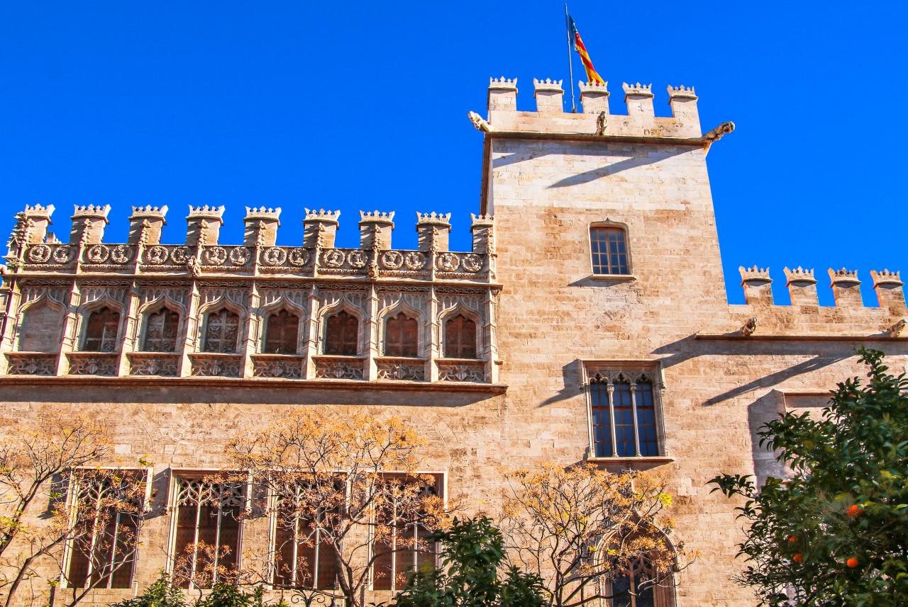 beautiful building lonja de la seda silk exchange valencia