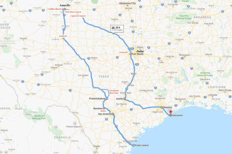 Itinerario Texas