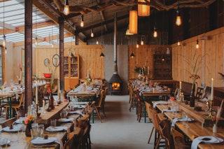 The dining room at Fforest Farm
